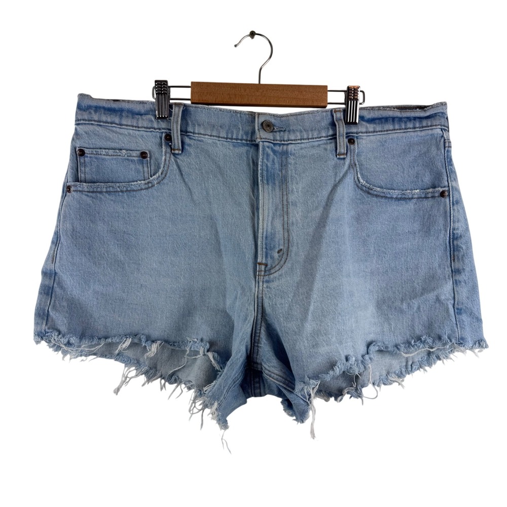 Abercrombie & Fitch Denim Shorts Womens 33 Blue 90s Relaxed Cutoff High Rise